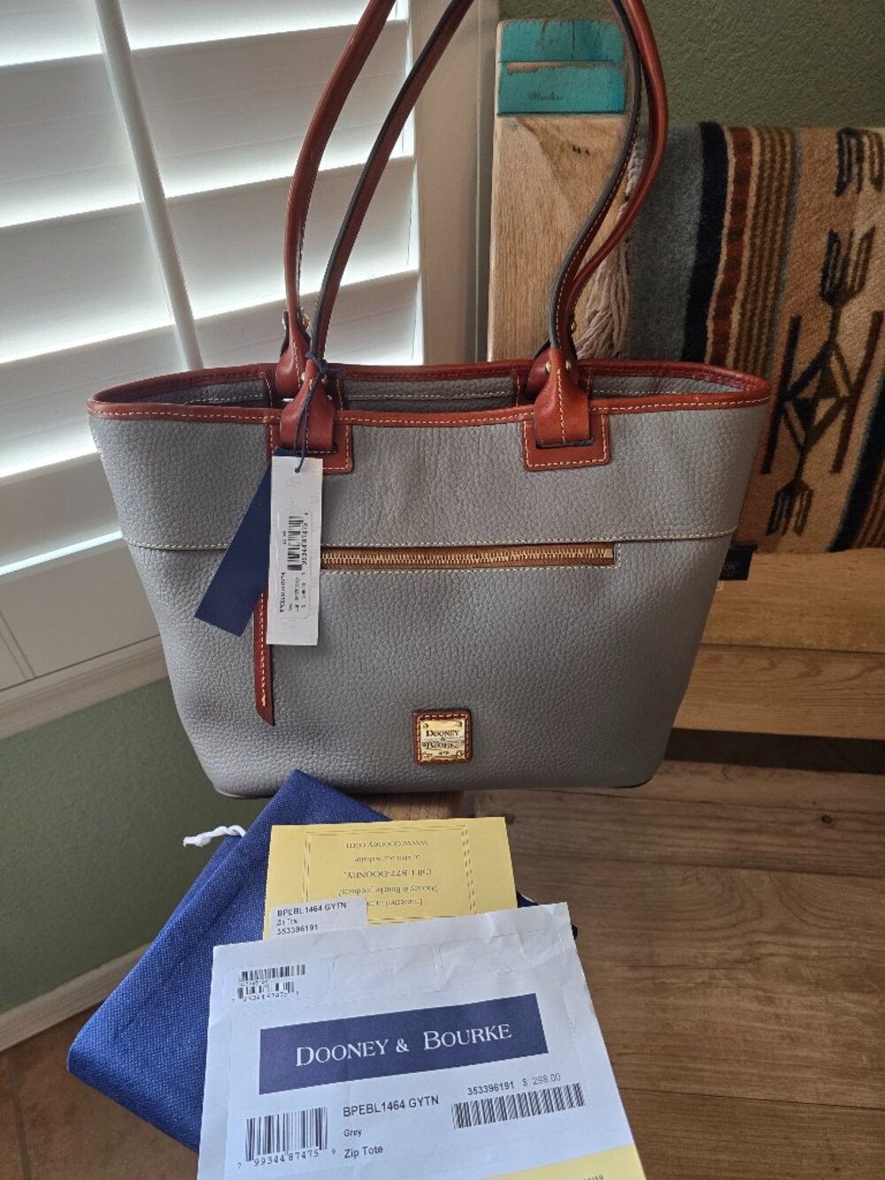 Dooney & Bourke Pebble Grain Zip Tote